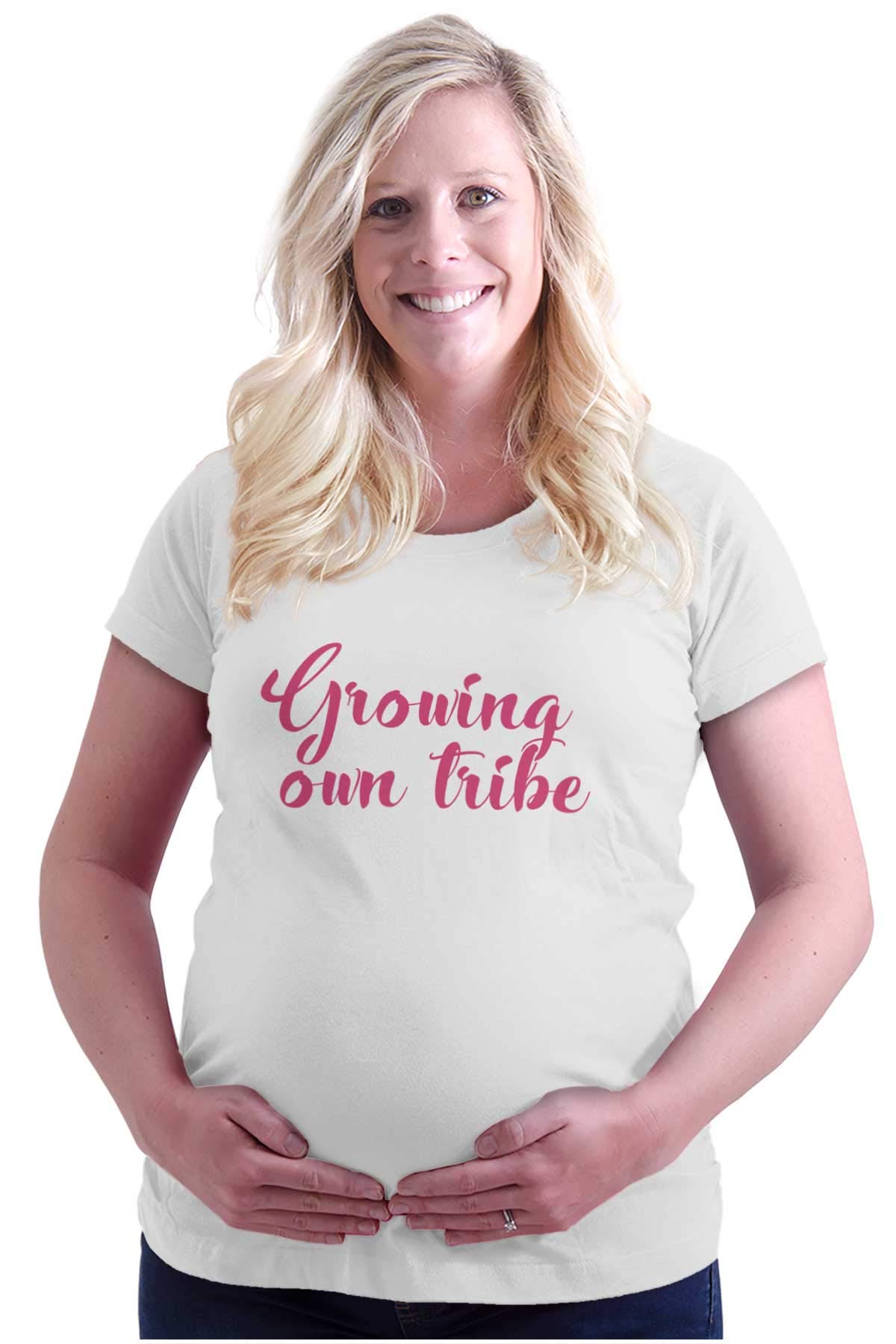 Women's Maternity T-Shirt - 'Growing Our Own Tribe' Pregnancy Tee - Comfortable Cotton Shirt for Expecting Moms - Perfect for Baby Showers, Maternity Photos & Pregnancy Announcements