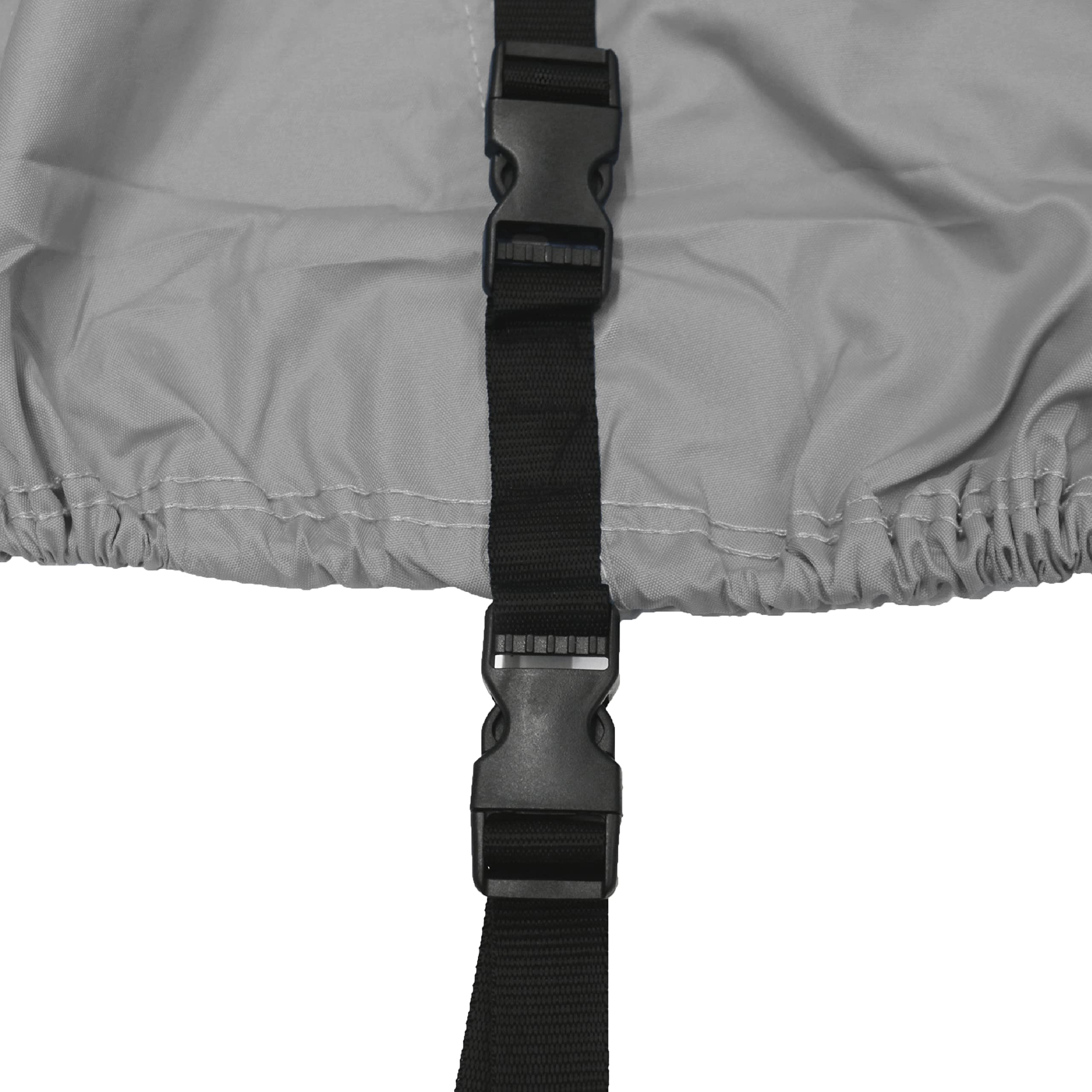 Heavy Duty 600D Polyester Waterproof Pontoon Boat Cover - Marine Grade Trailerable Deck Cover for 17ft-20ft Boats (Beam Width up to 102