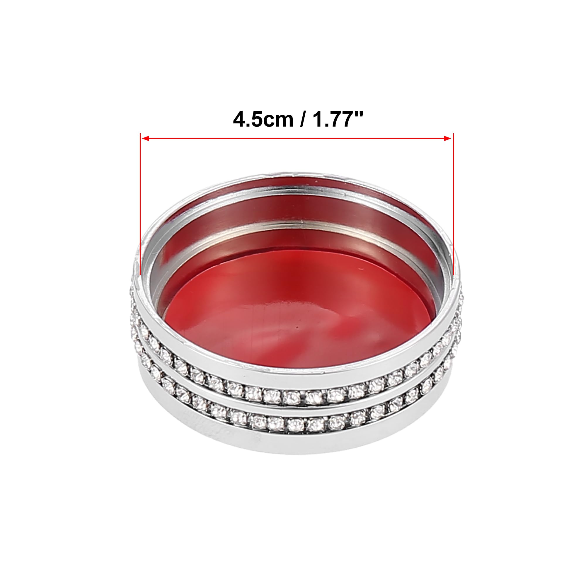 X AUTOHAUX Rhinestone Car Audio Volume Knob Trim - Silver Tone Interior Accessory for Mercedes Benz GLA X156/CLA C117/A-Class W176 | Stylish Dashboard Upgrade for Enhanced Driving Experience
