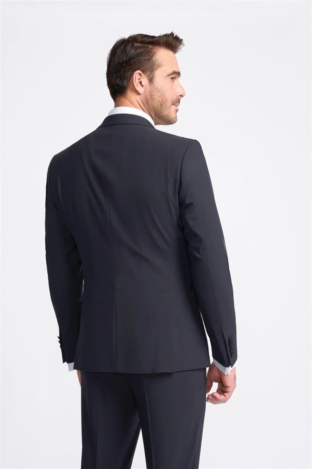 Cavani Aspen Men's Navy Blue Double Breasted Tuxedo Suit for Weddings, Prom & Formal Events - Classic Slim Fit Dinner Jacket