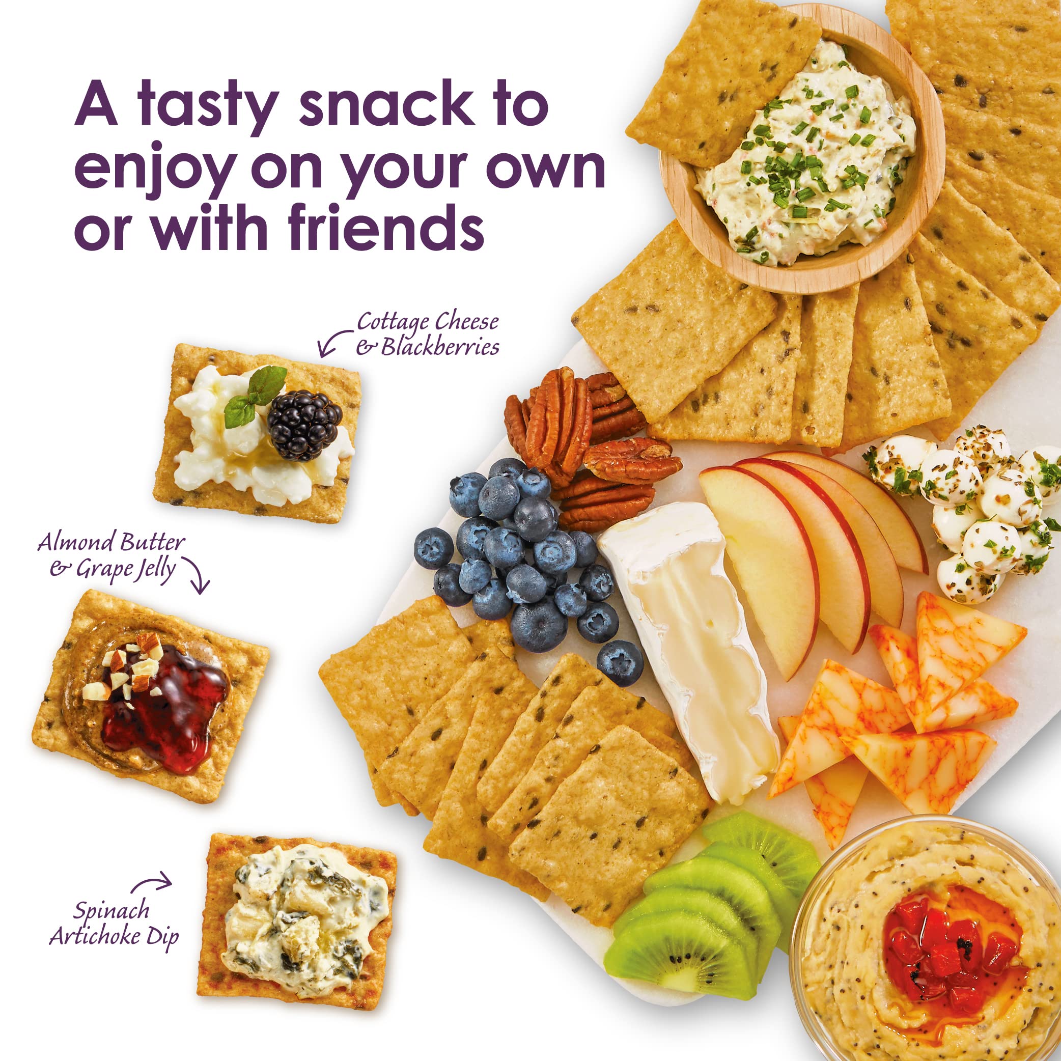 Crunchmaster Multi Grain Gluten Free Crackers - Sea Salt Flavor, 4 Ounce Bags (Pack of 12) | Healthy Snacks for School, Office & Travel | Vegan & Kosher Certified