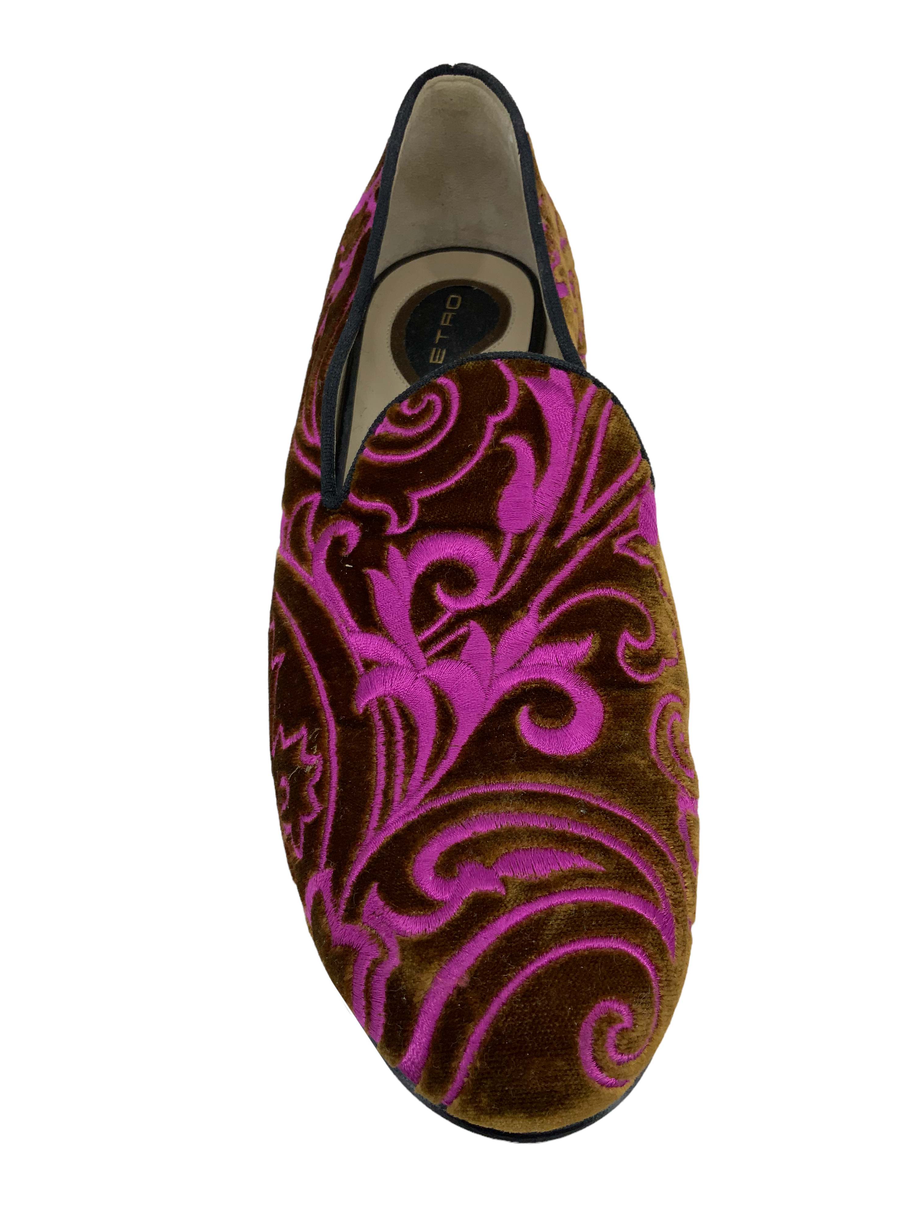 ETRO Men's Printed Velvet Loafers Size 8.5 - Stylish & Comfortable Slip-On Shoes for Casual Wear, Office & Travel