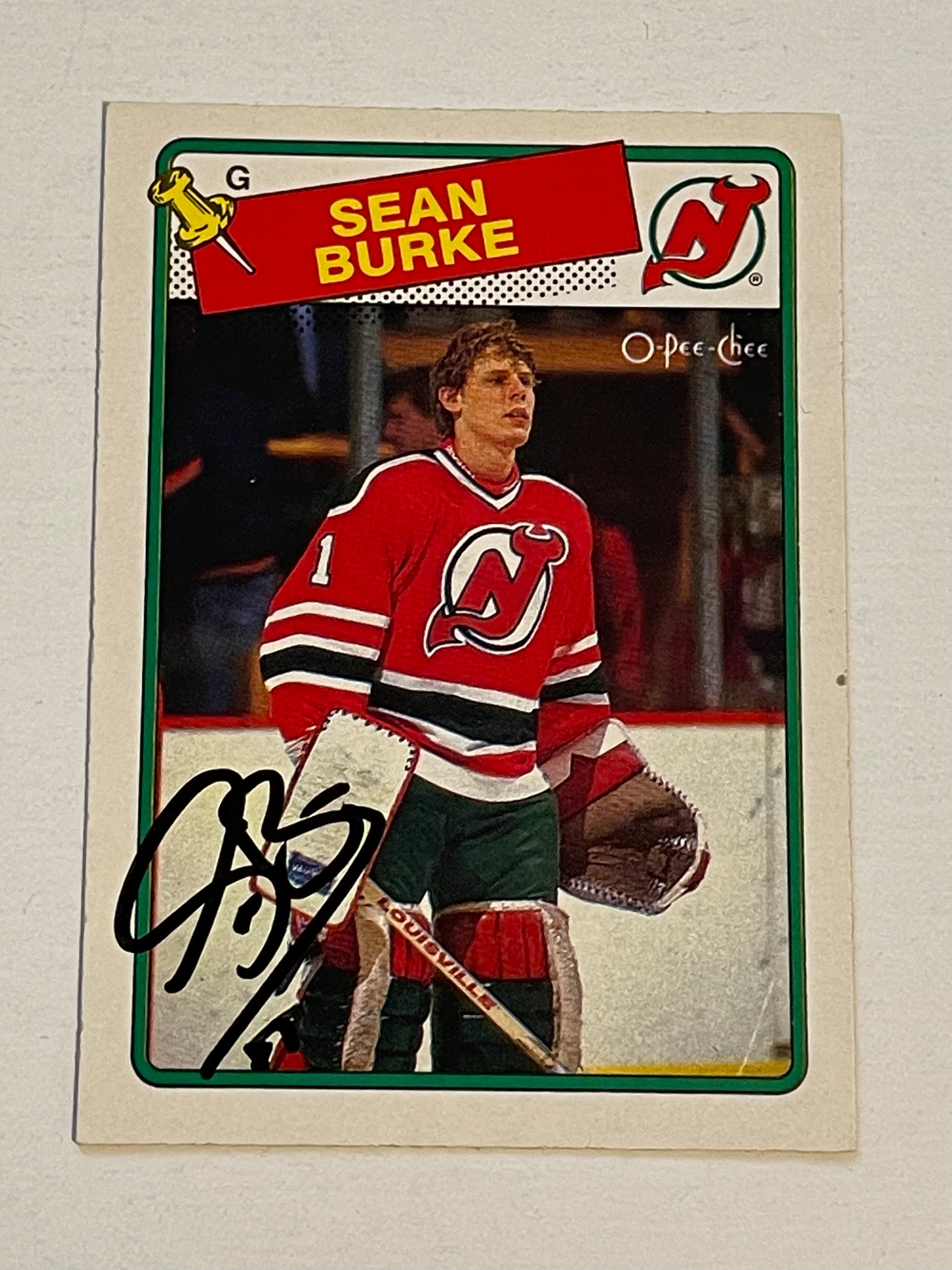Sean Burke Rookie Autograph Hockey Card with COA - Authentic Collectible for NHL Fans & Sports Memorabilia Enthusiasts