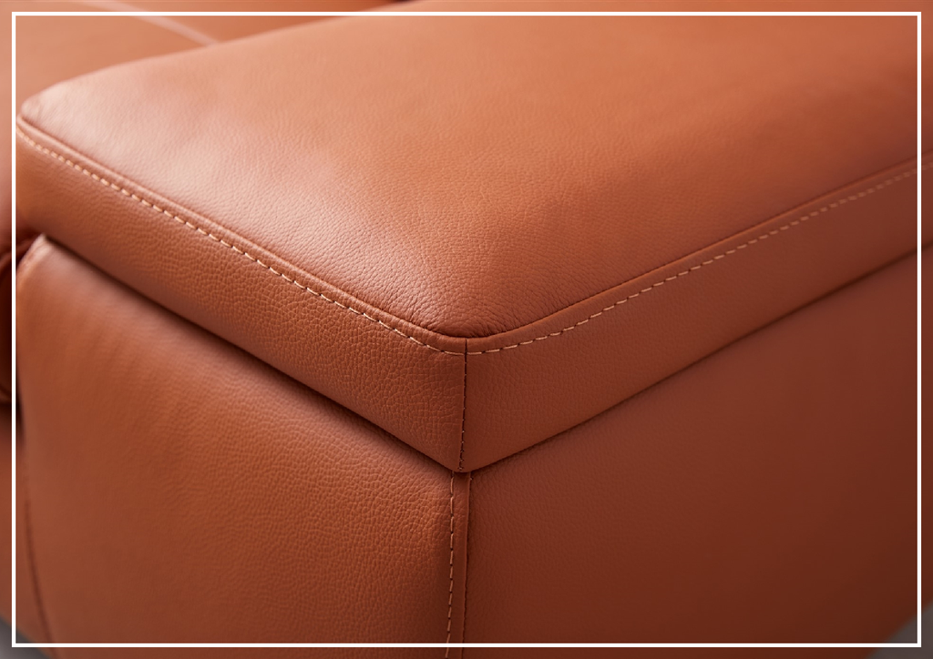 Gio Italia Decker L-Shaped Italian Leather Sectional Sofa - Modern Luxury Living Room Furniture for Home & Office Comfort