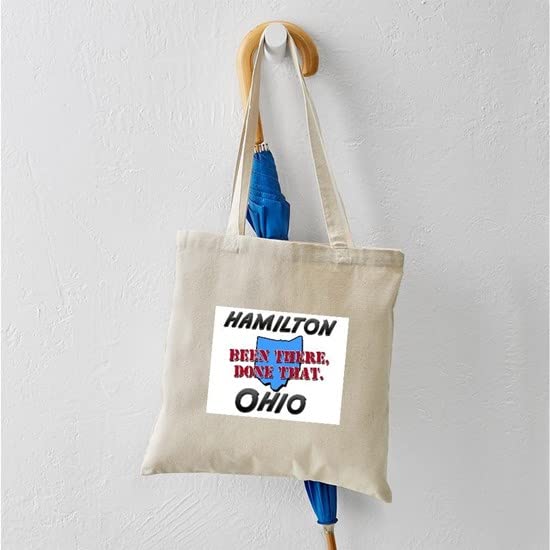 Hamilton Ohio Been There Done That Tote Bag - Natural Canvas Reusable Shopping Bag for Groceries, Beach & Everyday Use