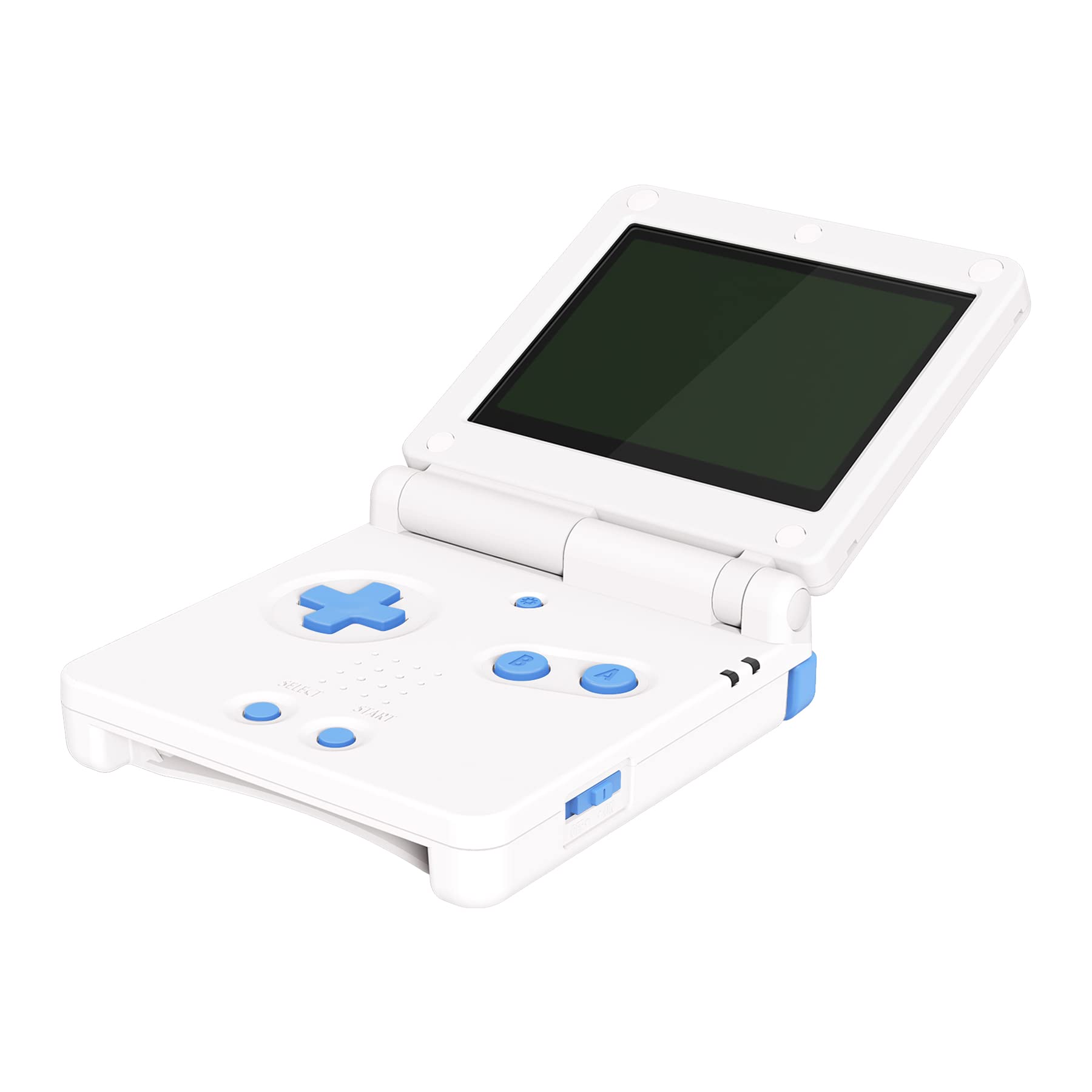 eXtremeRate Starlight Blue Custom Button Set for Gameboy Advance SP - Replacement A B L R Buttons, Power Switch, Volume Control & D-Pad for GBA SP Console (Console Not Included) - Perfect for Gaming Enthusiasts & Retro Console Modding