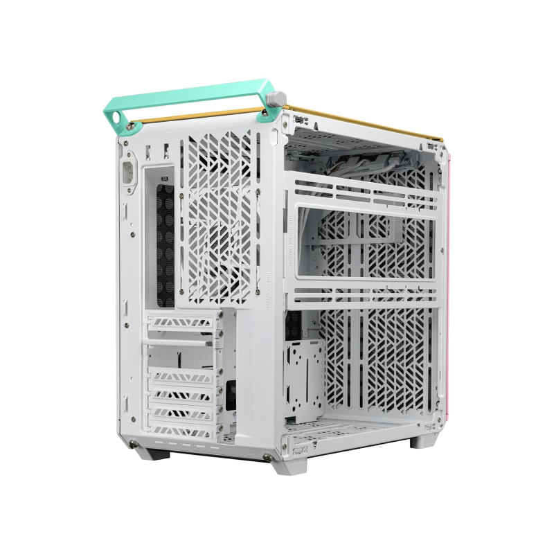 Cooler Master Q500 DGNN S00 Cm Qube 500 ATX Mid Tower PC Case with Tempered Glass Side Panel - Macaron Flat Pack Design for Gaming & Workstation Builds