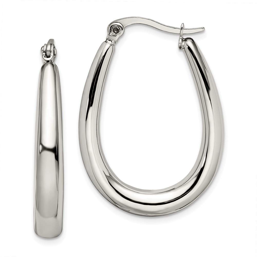Stainless Steel Teardrop Hollow Hoop Earrings for Women - Hypoallergenic Lightweight Dangle Earrings for Everyday Wear & Special Occasions