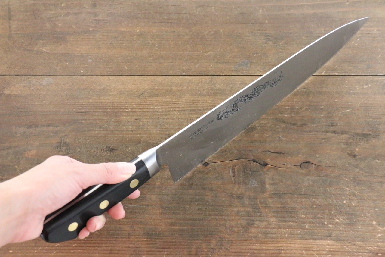 Premium Misono Swedish Steel Gyuto Chef Knife with Dragon Engraving - Professional Japanese Kitchen Knife for Sushi, Meat Cutting & Vegetable Chopping