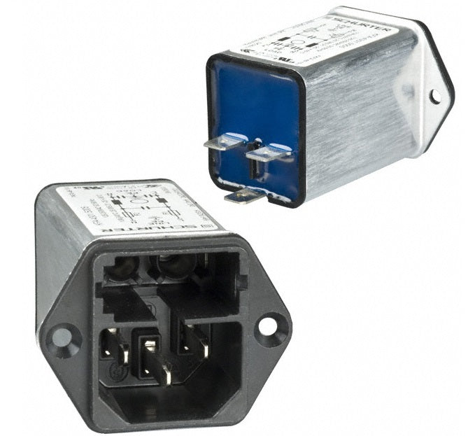 IEC 320 C14 Power Entry Module with EMC Filter - 10A Male Panel Mount Receptacle for Electronics & Appliances - Perfect for Servers, Medical Equipment & Industrial Devices