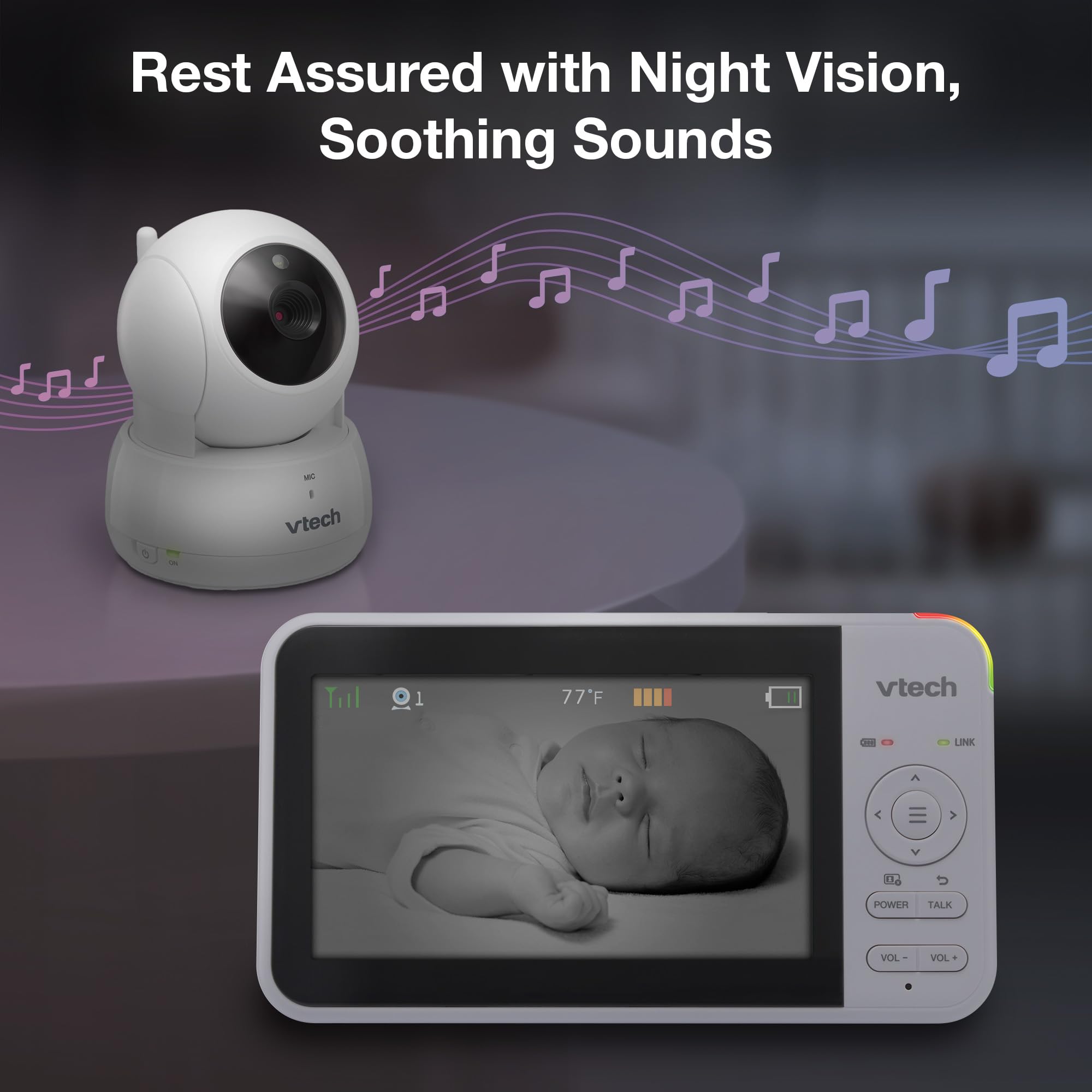VTech VM924-2 Remote Pan-Tilt-Zoom Baby Monitor with 2 Cameras - 5