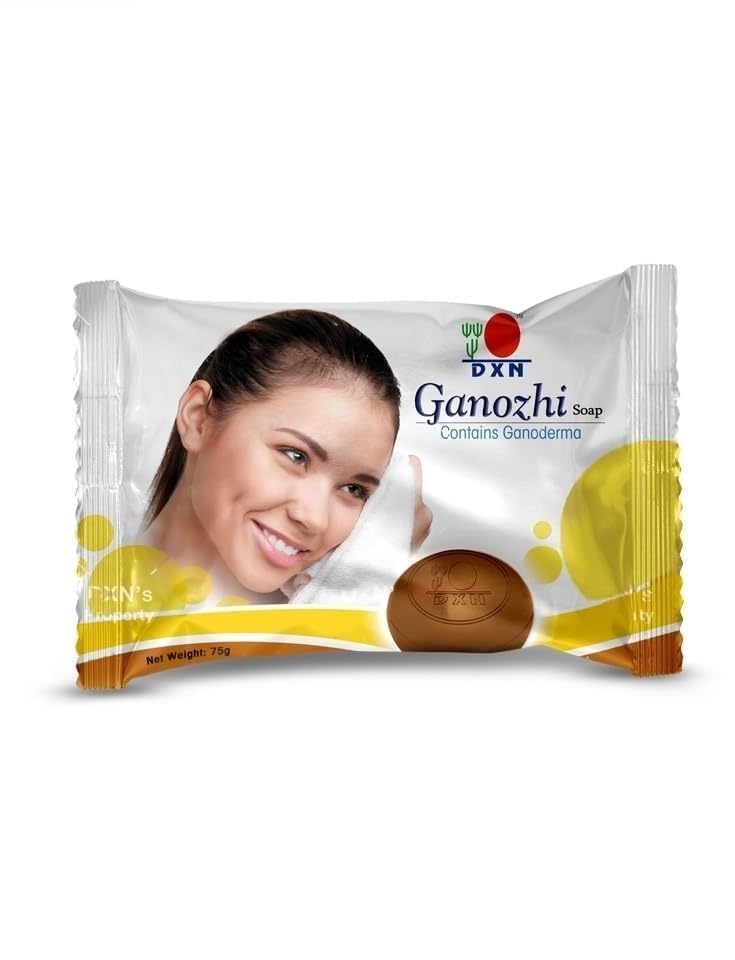 DXN Ganozhi Soap with Ganoderma Extract - Natural Skin Cleansing Bar for Acne & Glowing Skin (Pack of 2) - Perfect for Daily Face & Body Wash Routine