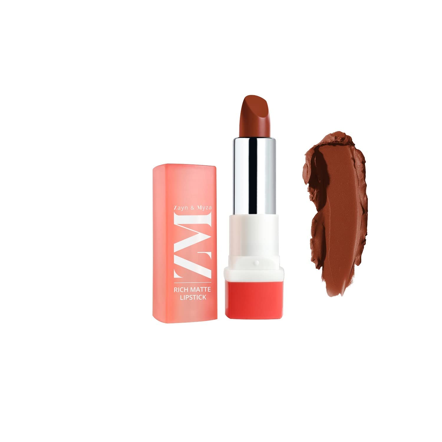 ZM Zayn & Myza Rich Matte Lipstick - Smooth, Lightweight, High Pigmentation with Argan Oil & Shea Butter (4.2g, Forbidden Red) | Long-Lasting Matte Finish for Day & Night Wear | Perfect for Parties, Dates & Professional Meetings