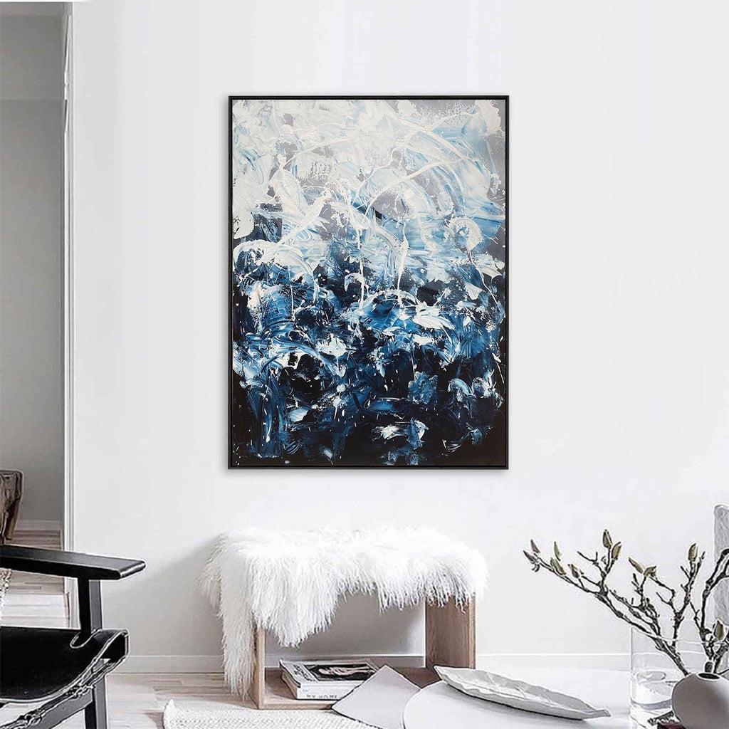 Waterfall Original Painting - Handmade Landscape Art for Home & Office Decor - Perfect for Living Room, Bedroom, or Gift