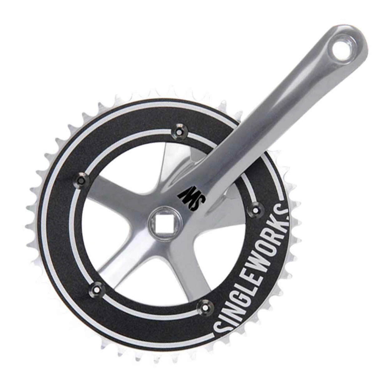 Eclypse Singleworks Crankset 46T 165mm - High-Performance Bike Crankset for Road & Mountain Bikes | Perfect for Cycling Enthusiasts & Professional Riders