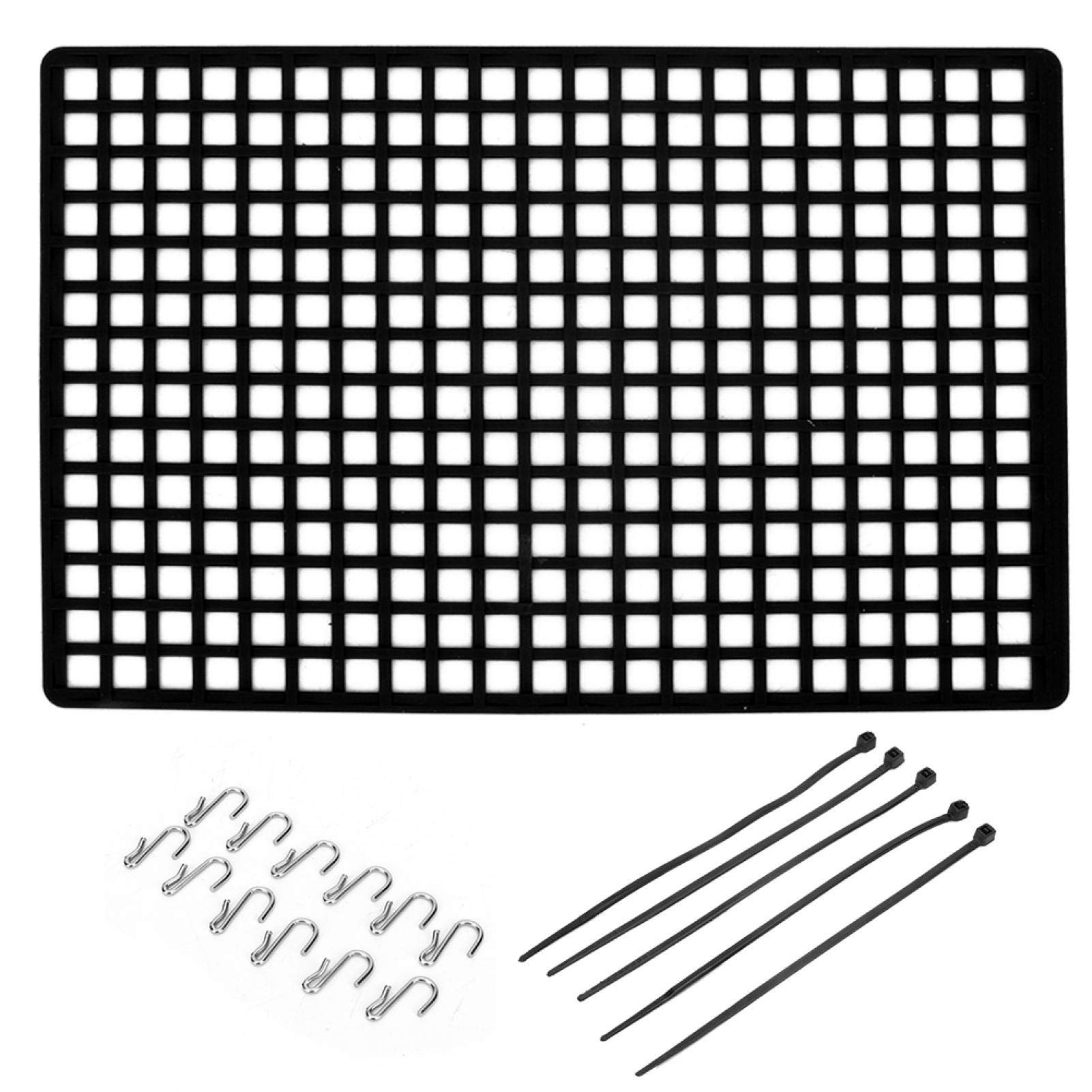 Qinlorgo Simulation Rubber Baggage Net - Black RC Crawler Accessory for Window Luggage & Car Storage | Durable RC Car Accessory for Off-Road Adventures & Crawler Enthusiasts