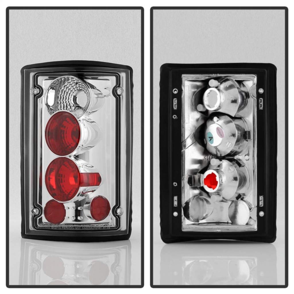Spyder Euro Style Chrome Tail Lights for Ford E-150 E-250 E-350 Econoline 1995-2002 - Pair (Part #5002921) | Upgrade Your Van's Rear Lighting for Enhanced Style & Nighttime Visibility
