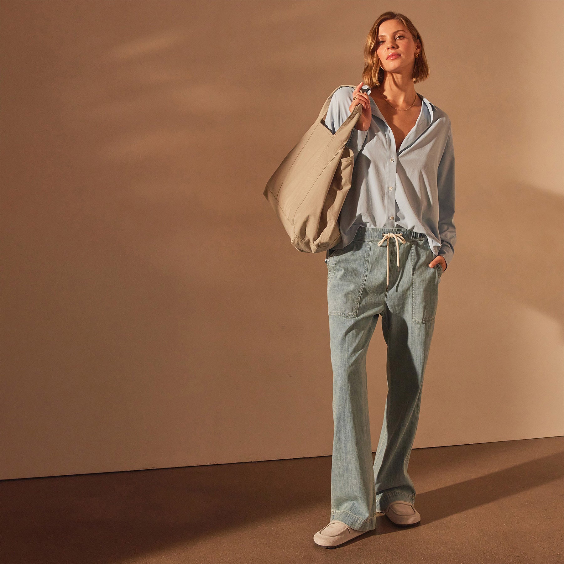 Lightweight Matte Sateen Fluid Shirt for Women - Breathable Comfort & Stylish Open Sky Design - Perfect for Casual Outings, Office Wear & Summer Travel