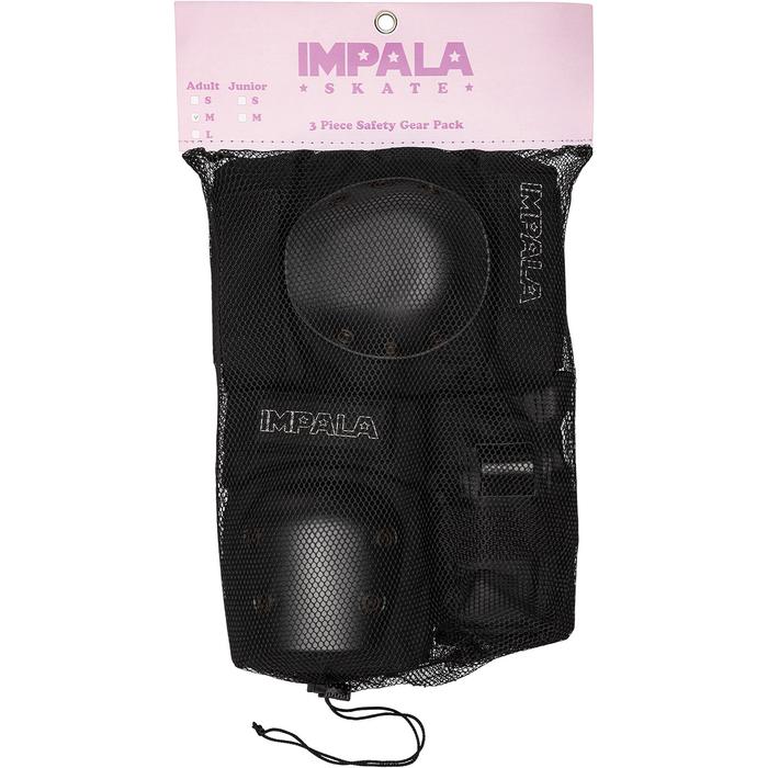 Impala Protective Pack Black for Adults - Durable Safety Gear for Roller Skating, Skateboarding & Outdoor Sports