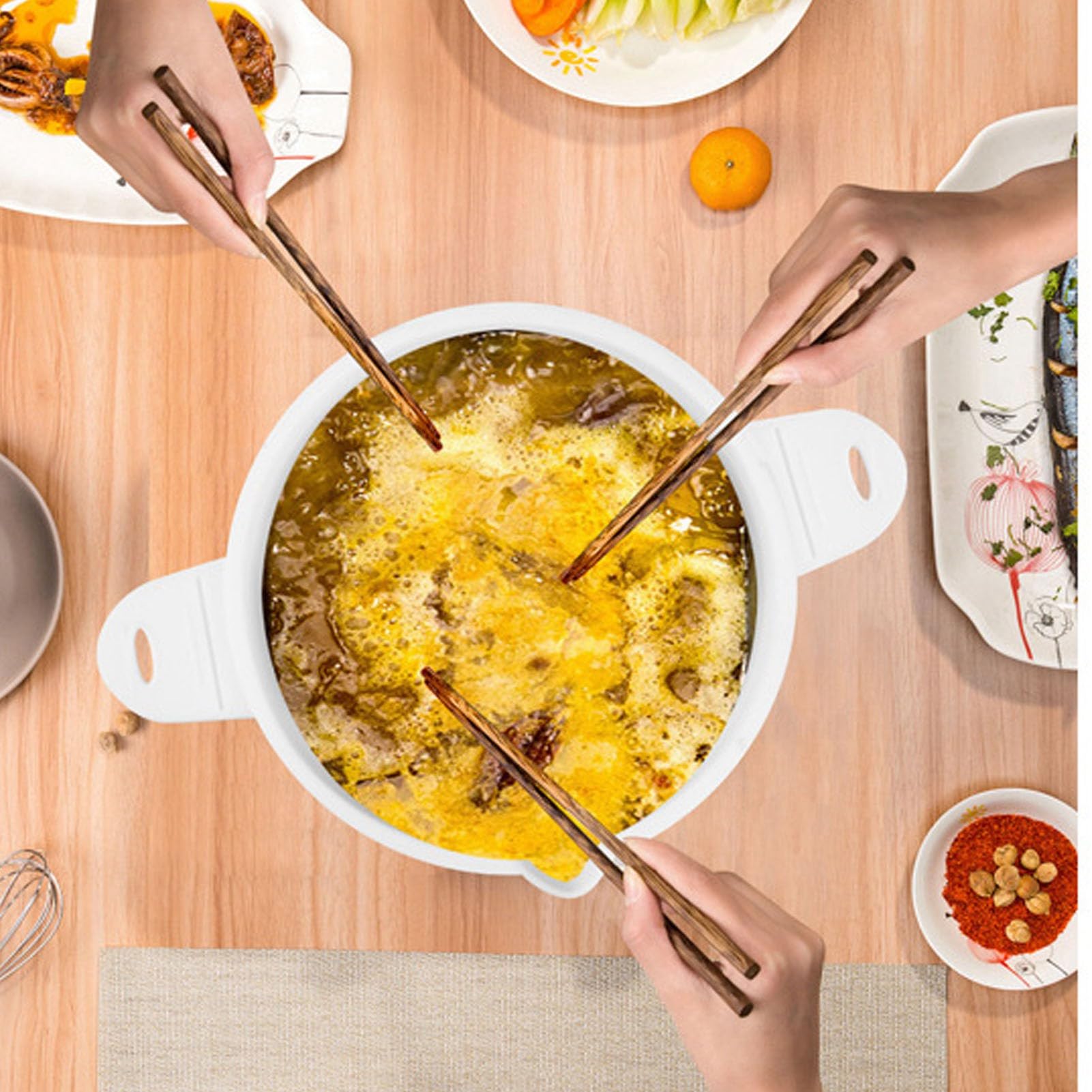 Foldable Electric Cooking Pot - 1.2L Portable Hot Pot with Stainless Steel Bottom, Multi-Function Ramen Cooker for Travel, Camping, Dorm & Home Use | Compact Electric Cooker for Soup, Noodles & Instant Meals