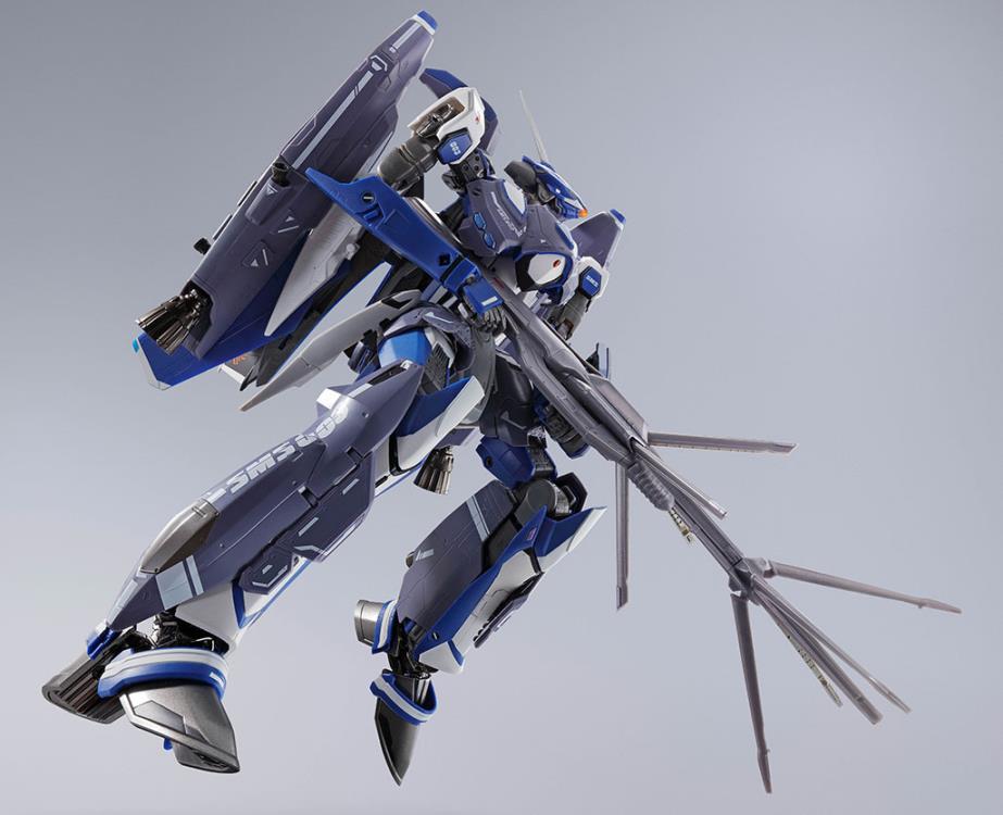 Bandai DX Chogokin Macross Frontier VF-25G Super Messiah Valkyrie Michael Blanc Custom Action Figure - Revival Version - Collectible Anime Robot Toy for Display & Play