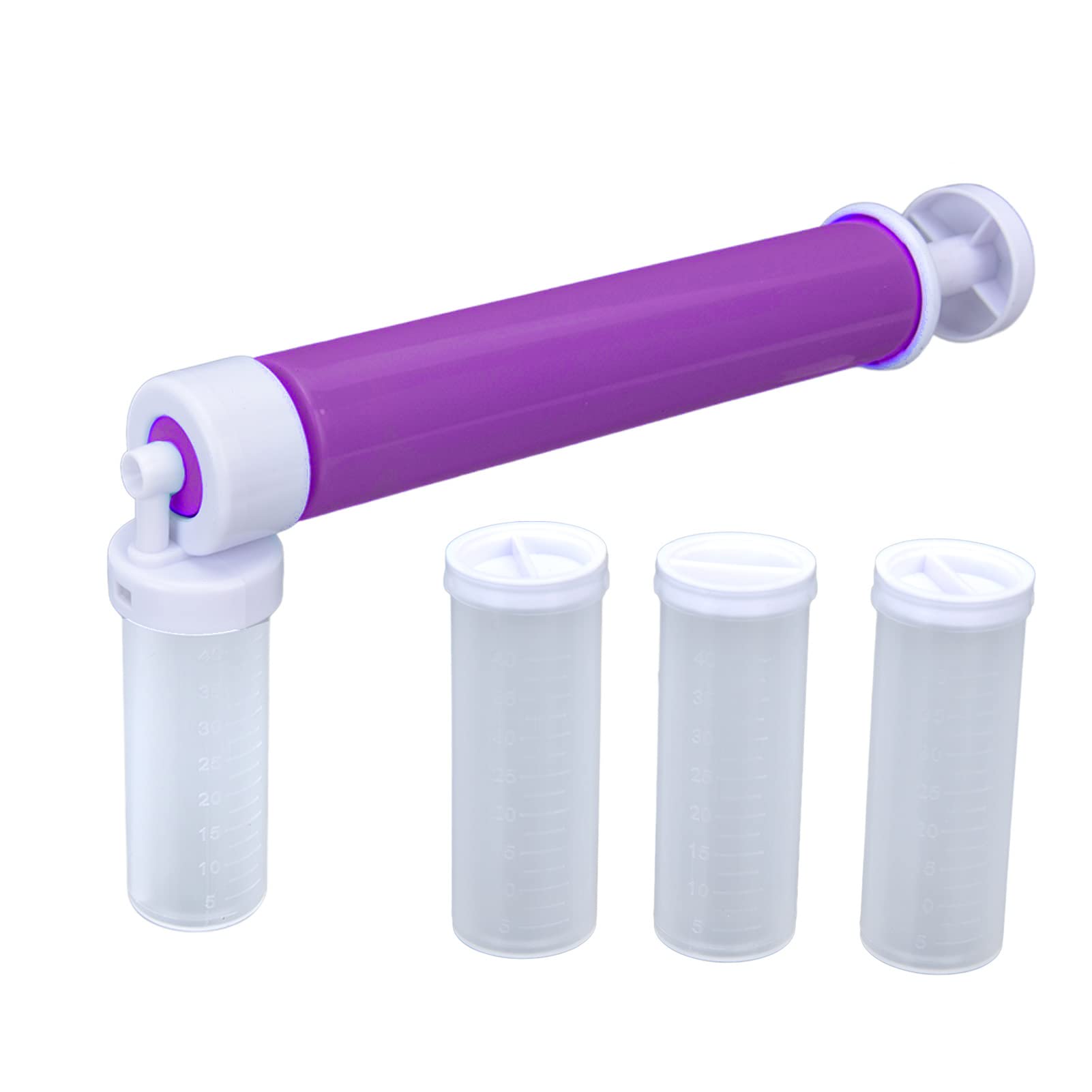 **Manual Cake Duster - Plastic Cake Coloring Sprayer with 4 Containers for Cupcakes, Cookies & Desserts (Purple) | Perfect for Baking, Cake Decorating & DIY Sweet Treats**