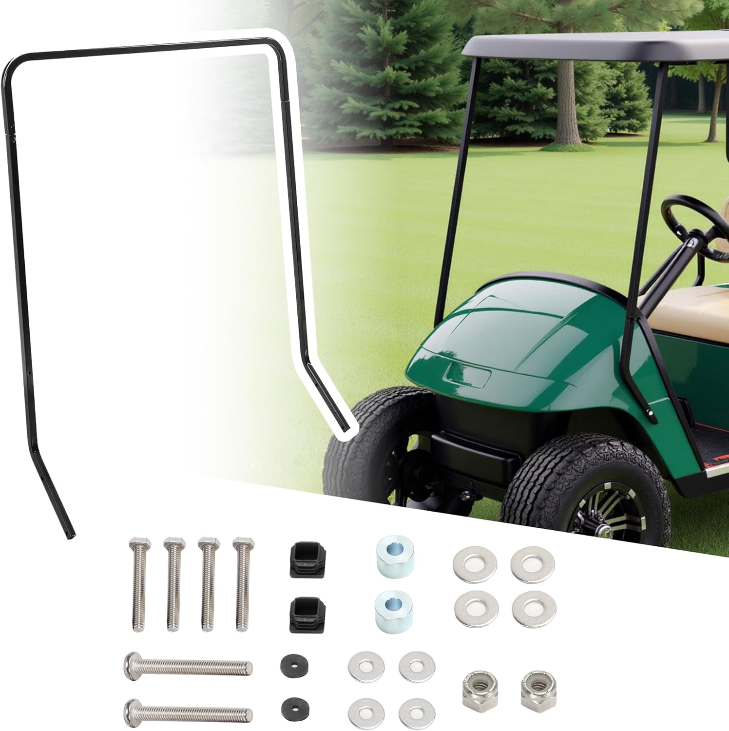 Golf Cart Front Strut Support Brackets - Compatible with EZGO, Club Car & Yamaha Golf Carts - Heavy Duty Replacement Part for Smooth Ride on Golf Courses & Resorts