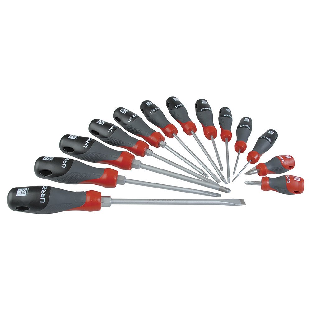Urrea JCDT13 13-Piece Combination Screwdriver Set - Professional Trim Screwdriver Kit for Home Repair, Automotive & Electronics Maintenance
