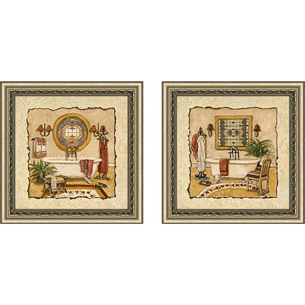 Art Deco Bathroom Wall Art Set of 2 - Vintage Style Matching Decor for Modern Bathroom, Powder Room or Spa | Perfect for Home Decor, Housewarming Gift & Interior Design