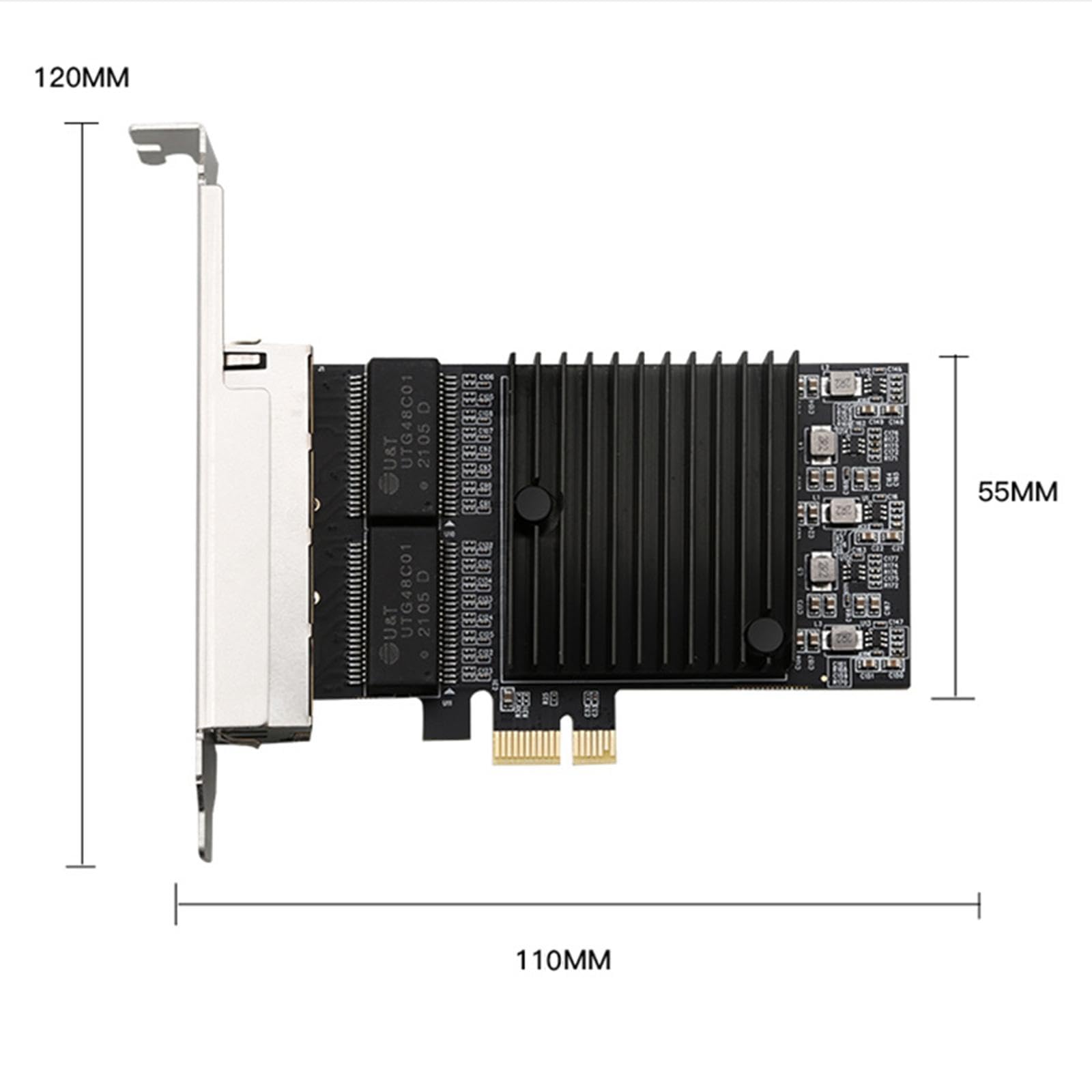 High Performance Dickly PCIe Gigabit Ethernet Network Card with 82571 Chip - Ideal for Gaming PCs, Workstations, and Server Upgrades