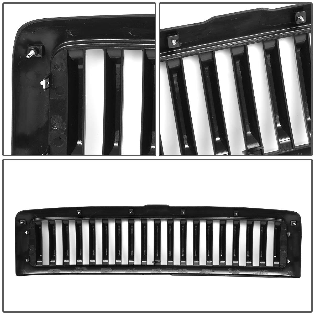 Auto Dynasty Matte Black Vertical Style Front Bumper Hood Grille for Dodge Ram 1500/2500/3500 (2002-2005) | Heavy-Duty Truck Upgrade for Off-Road & Street Performance