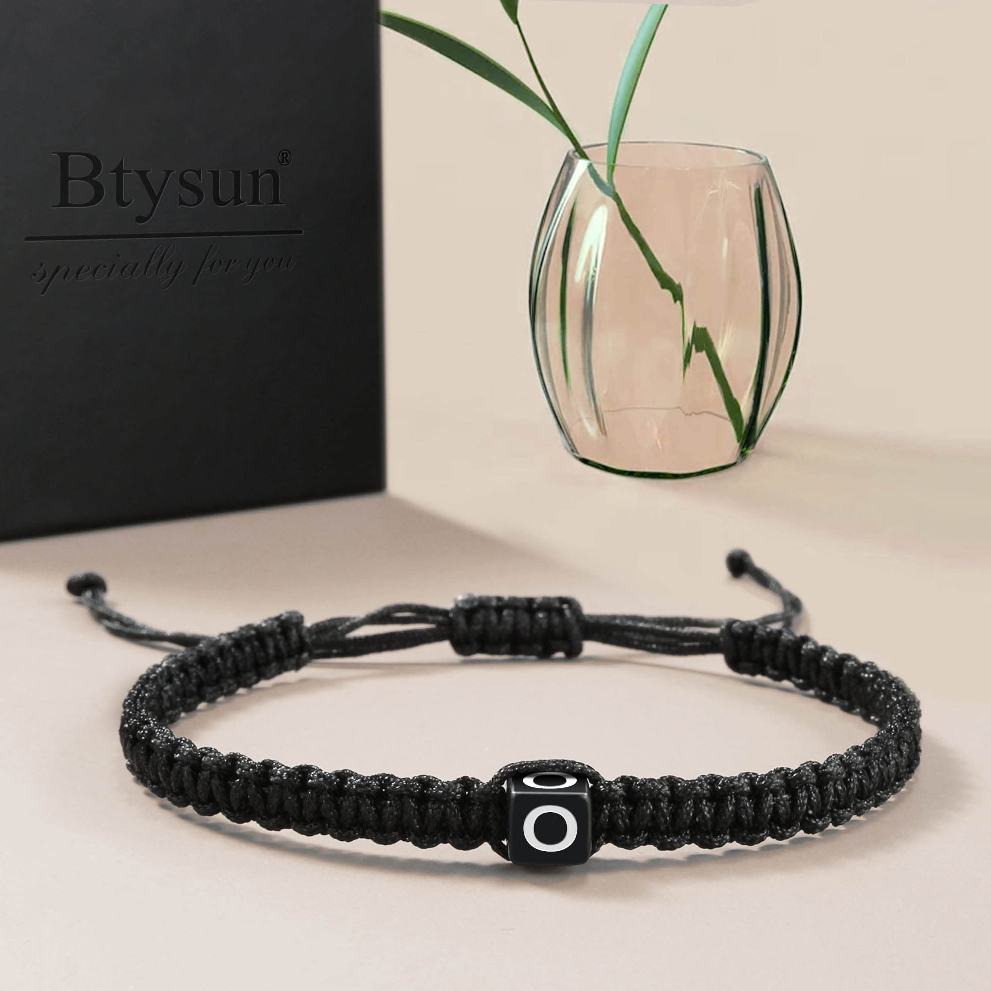 Personalized Initial Bracelets for Women & Men - Custom Letter A-Z Charm Adjustable Braided Jewelry - Perfect Gift for Her, Teen Girl, Best Friend, Mom - Birthday, Graduation, Mother's Day, Christmas & Valentine's Day - Elegant Dainty Link Bracelet for Everyday Wear & Special Occasions