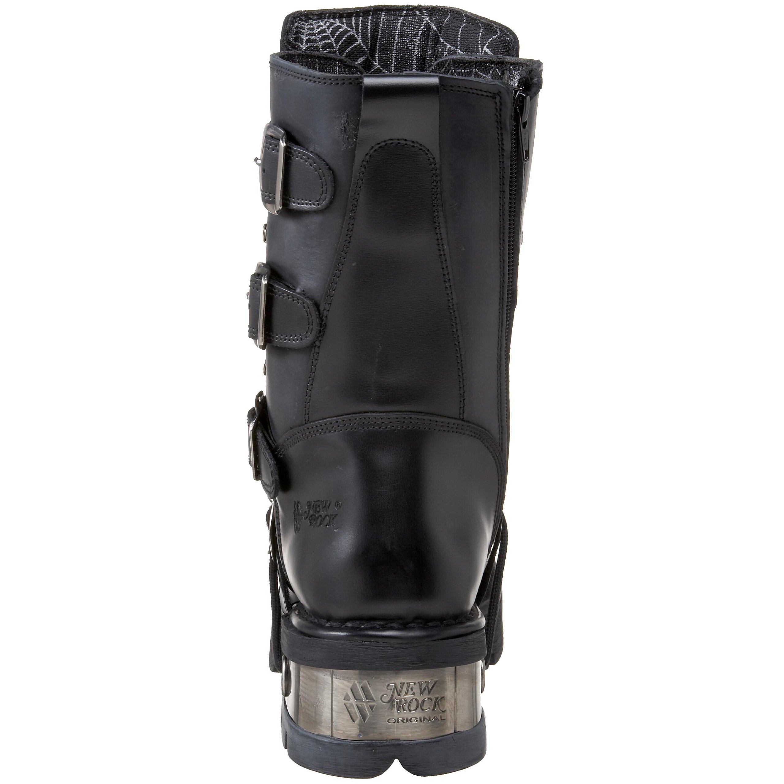 New Rock Men's Boots - Stylish & Durable Leather Combat Boots for Motorcycle Riding, Hiking & Outdoor Adventures