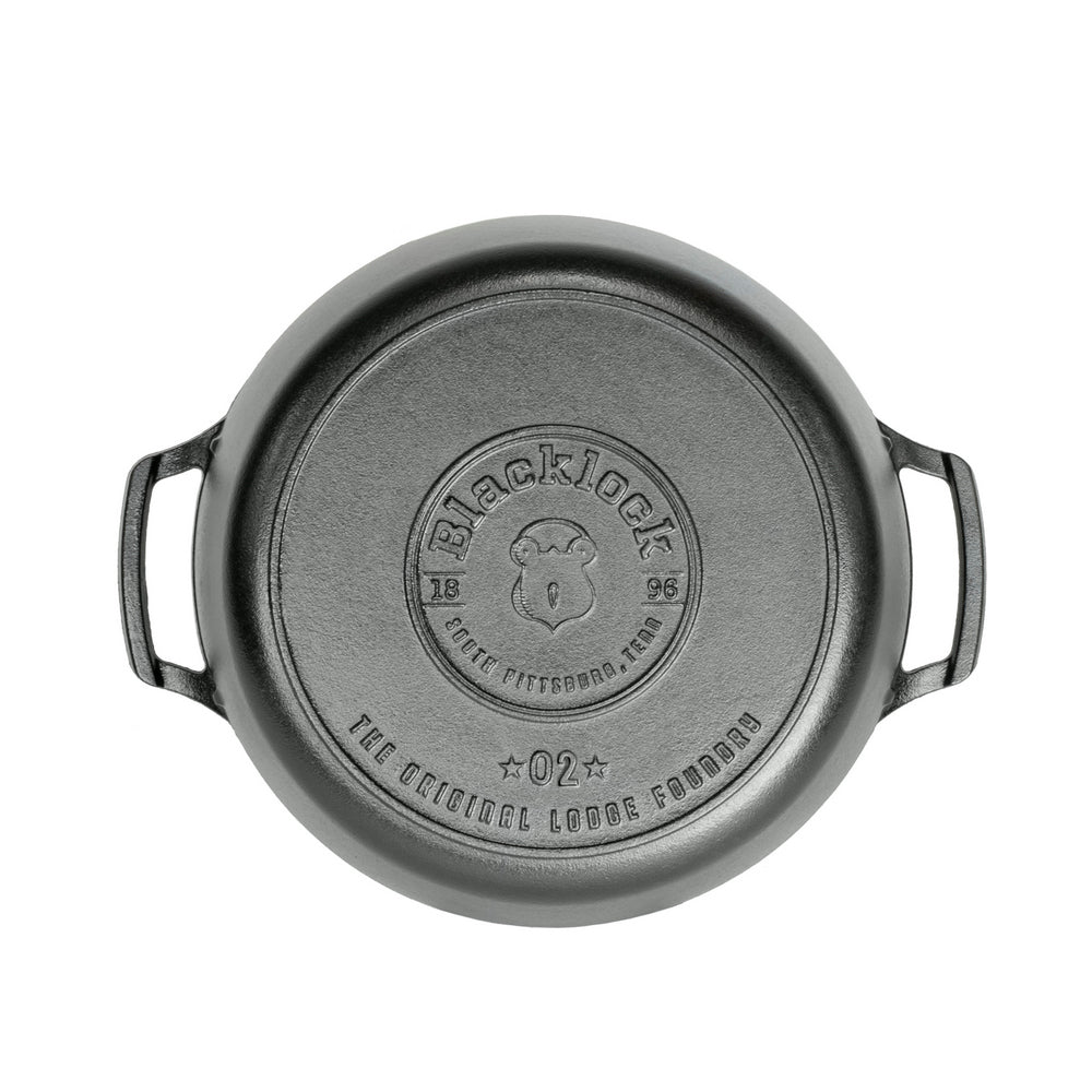 Premium 5.2L Cast Iron Dutch Oven with Enamel Coating - Blacklock Series for Braising, Baking & Slow Cooking - Perfect for Soups, Stews & Bread Making