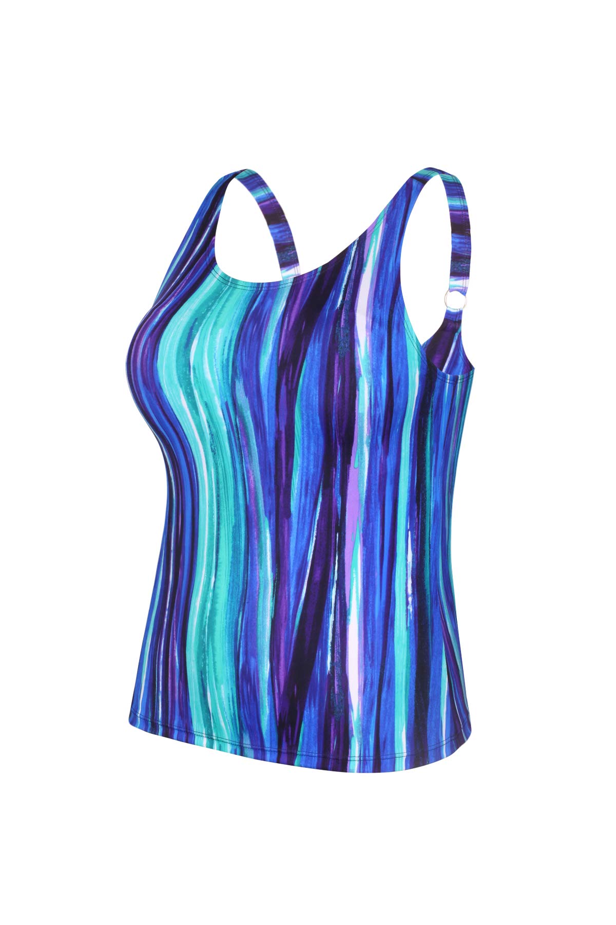 JINXUEER Plus Size Women's Athletic Tankini Swimsuit Top - Breathable Swimwear for Curvy Women | Perfect for Beach, Pool & Water Sports