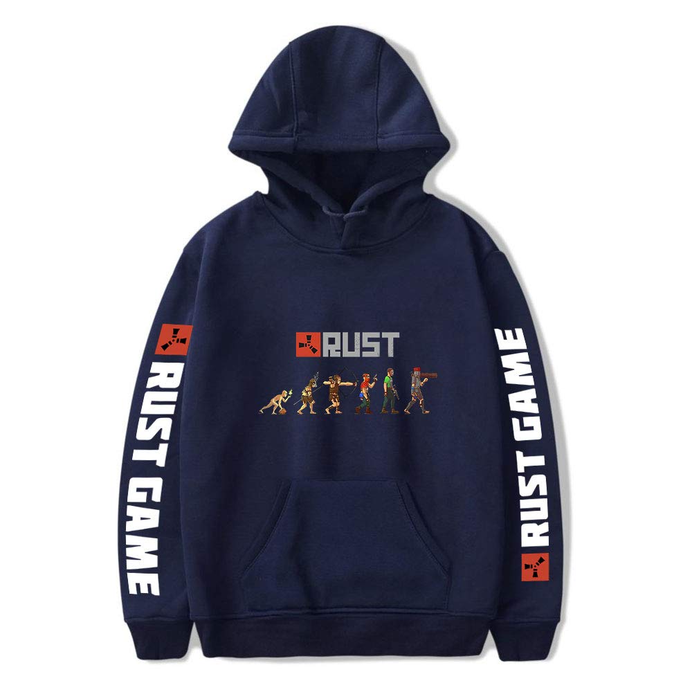 Unizka Rust Game Hoodie - Casual Hip Hop Streetwear Pullover, Thin Tracksuit Sweatshirt for Gamers, Perfect for Gaming Sessions & Street Style
