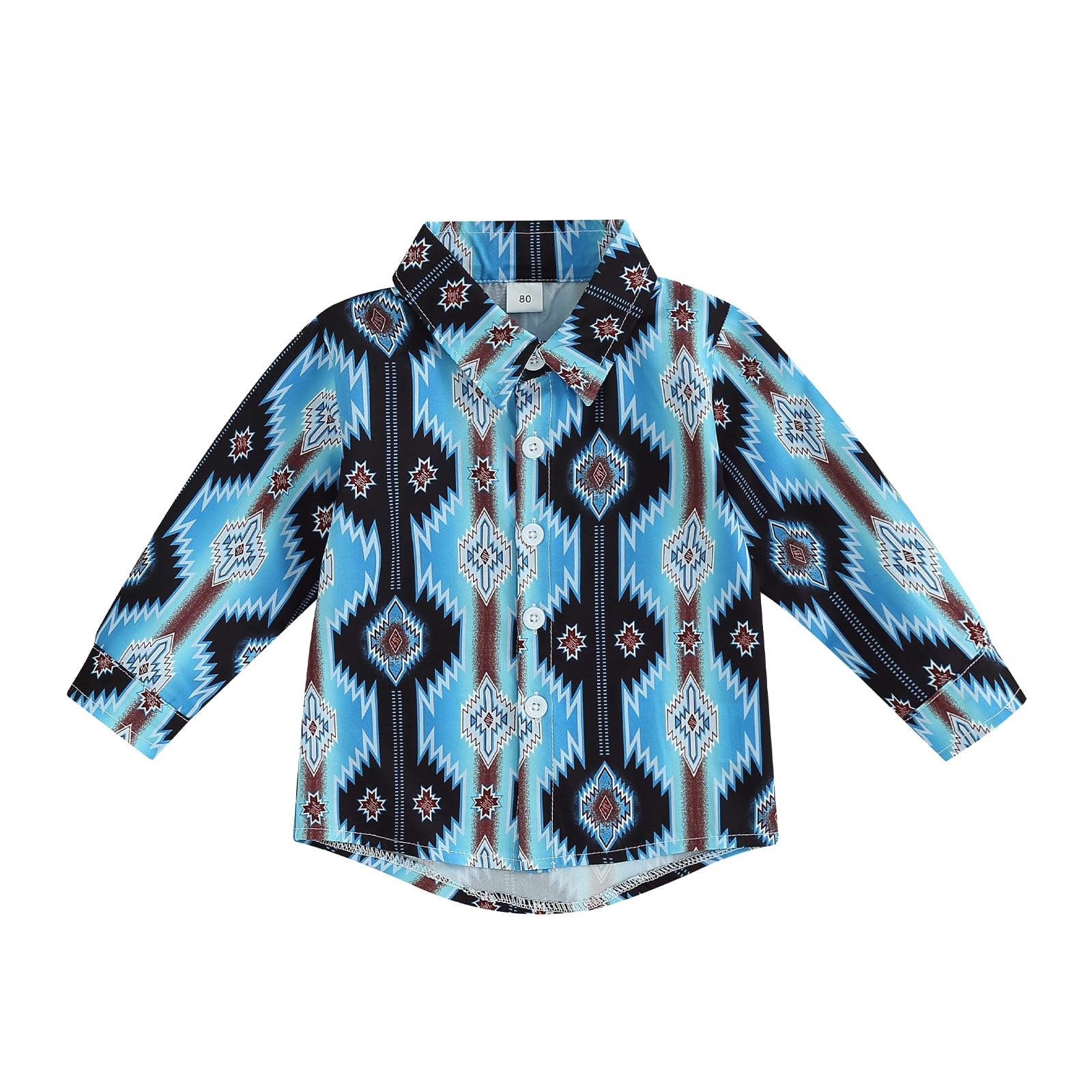 Western Baby Boy Clothes - Button Down Long Sleeve Dress Shirt for Toddlers | Country Cowboy Style Shirt Top for Boys | Perfect for Parties, Photos & Special Occasions