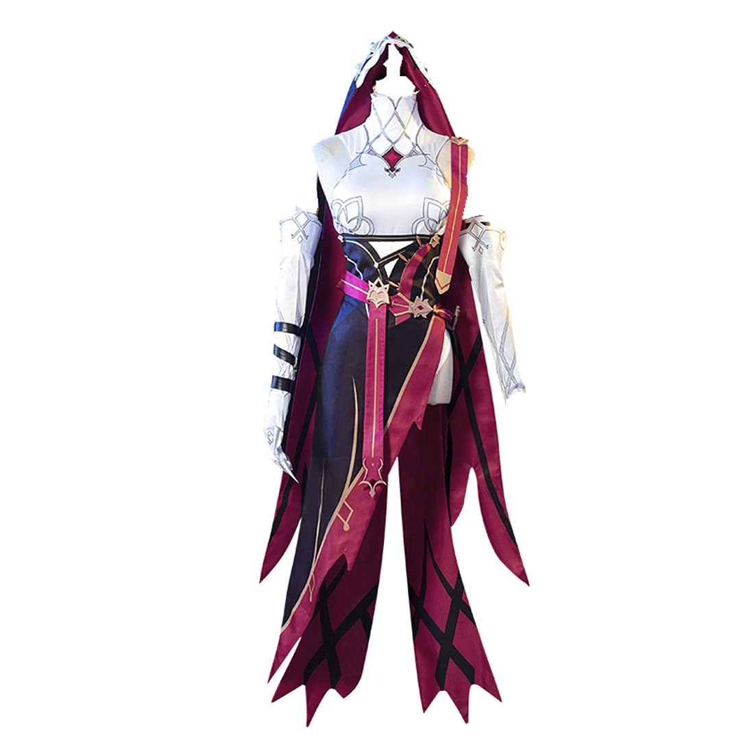 Genshin Impact Rosaria Cosplay Costume - Full Outfit Dress Set with Accessories | Anime Character Halloween Costume for Conventions & Cosplay Events