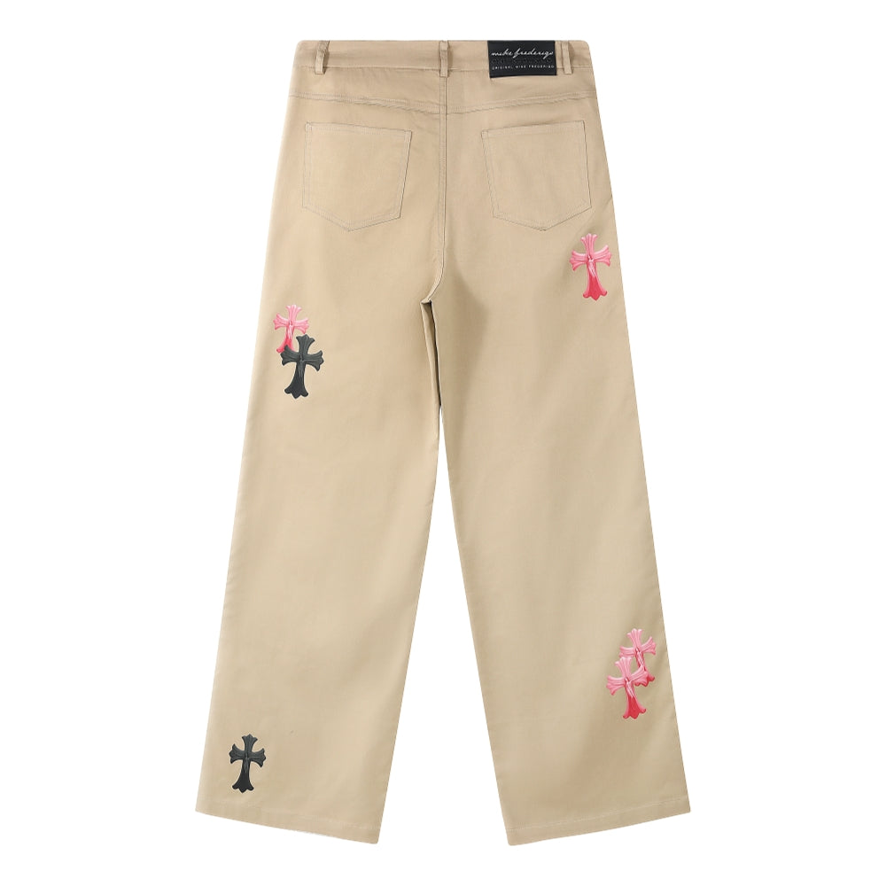 ORI FREDERIQO Woven Printed Khaki Trousers for Men - Stylish Casual Pants for Office, Travel & Everyday Wear