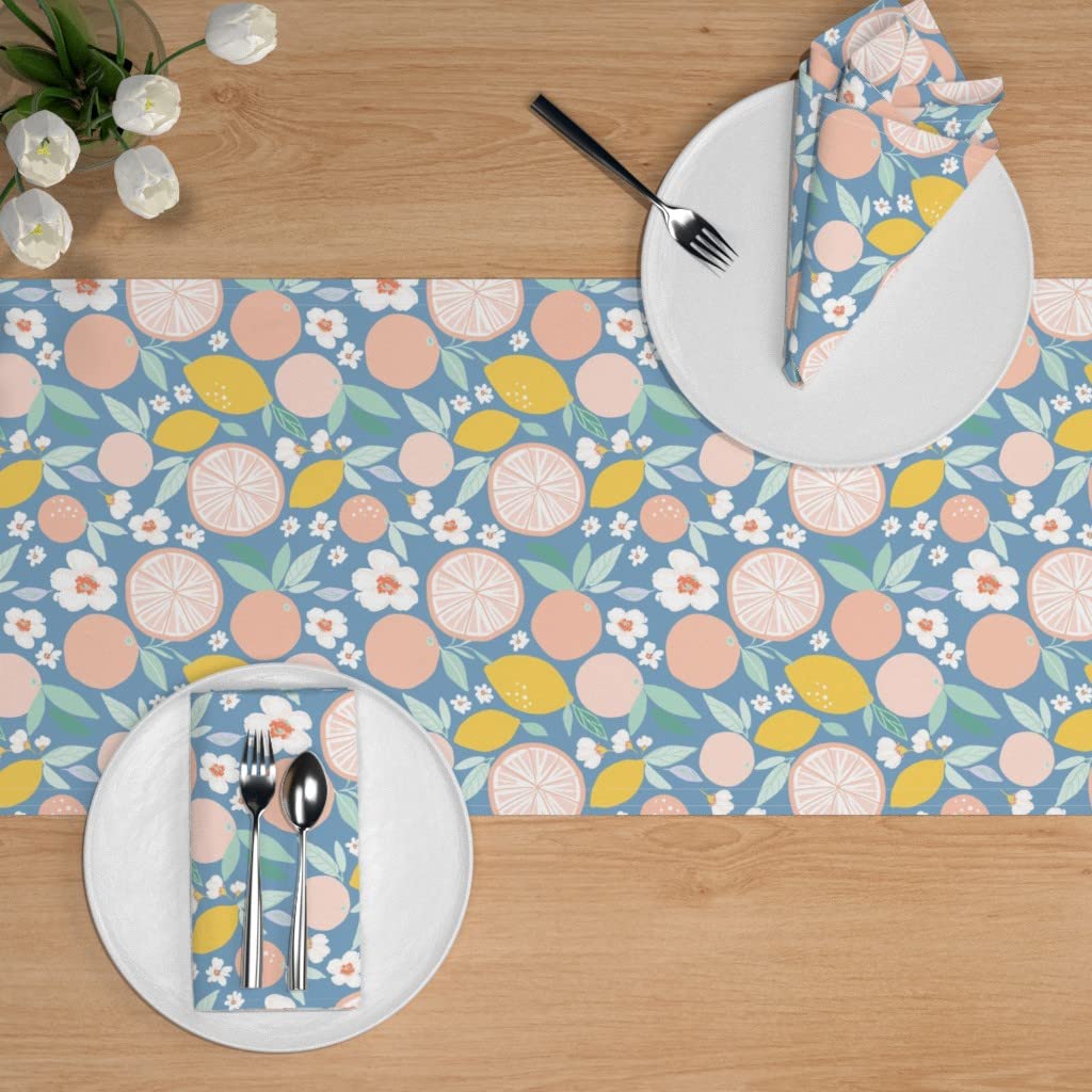 Custom Printed Spoonflower Cotton Sateen Table Runner 108