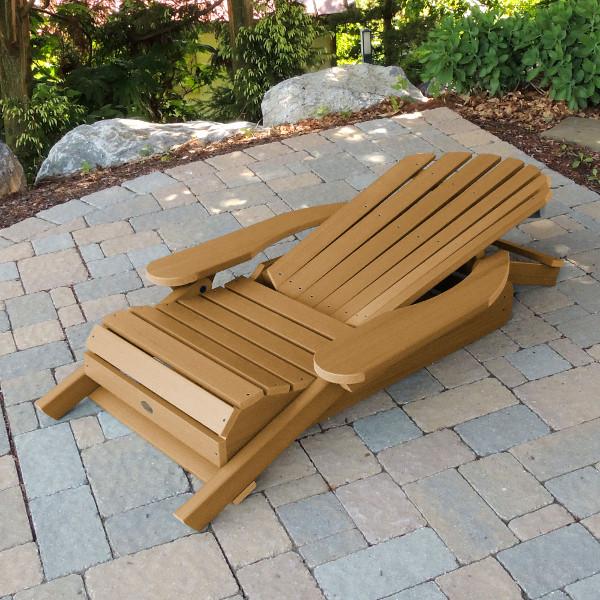 King Hamilton Folding & Reclining Adirondack Outdoor Chair - Patio, Lawn, Garden & Poolside Relaxation - Weather-Resistant Comfort for Backyard, Deck & Camping