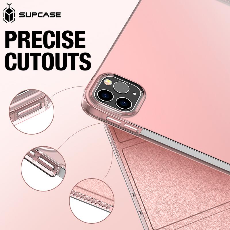 Apple iPad Pro 12.9 Inch 5th Gen (2021) Unicorn Beetle Pro Rugged Case - Premium Leather Cover with Screen Protector - Rose Gold | Shockproof Protective Case for Work, Travel & Outdoor Use