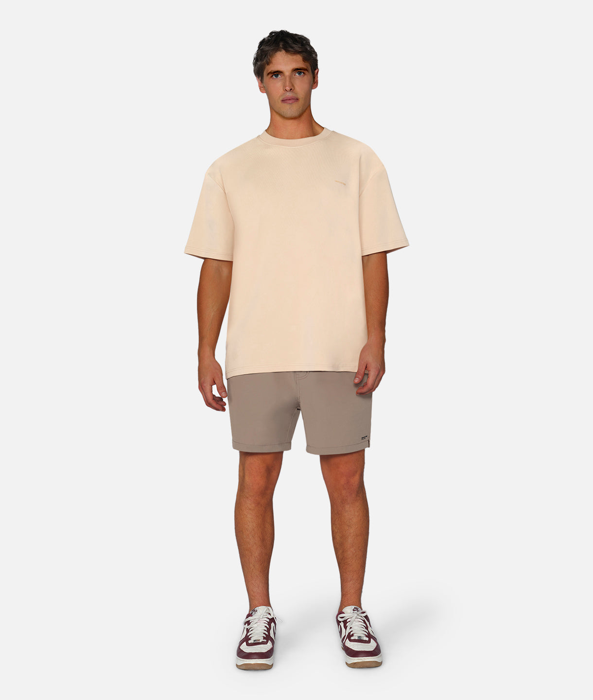 The Newport Tee - Soft Cotton Crewneck T-Shirt in Camel for Men | Casual Everyday Wear & Layering Essential