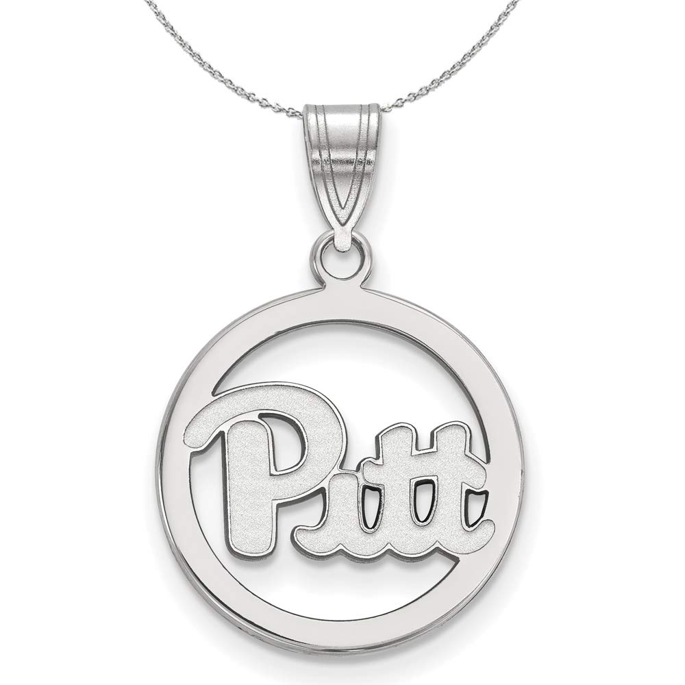 Black Sterling Silver Pittsburgh Pendant Necklace for Gifts & Graduation