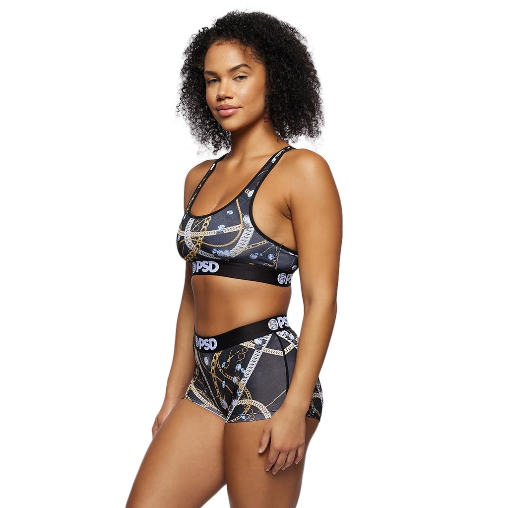 Premium PSD Women's Racerback Sports Bra - High Performance Workout Top with Breathable Microfiber Fabric for Yoga, Running & Gym