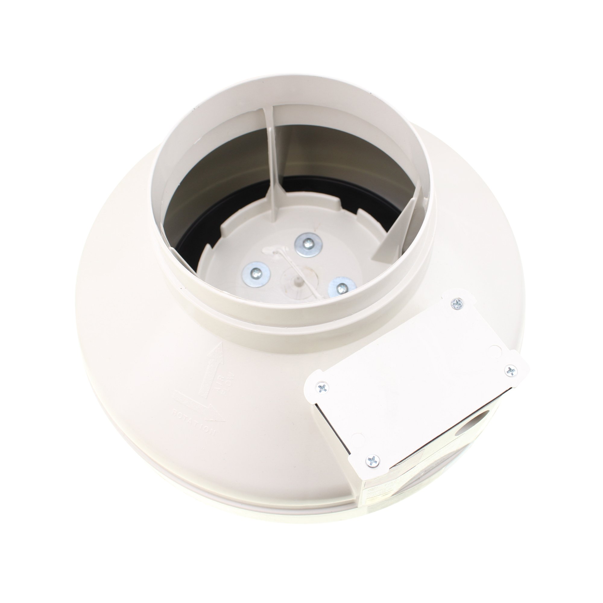 Fantech FR-150 6-Inch White In-Line Centrifugal Duct Fan - High CFM Ventilation for Home, Grow Room & HVAC Systems