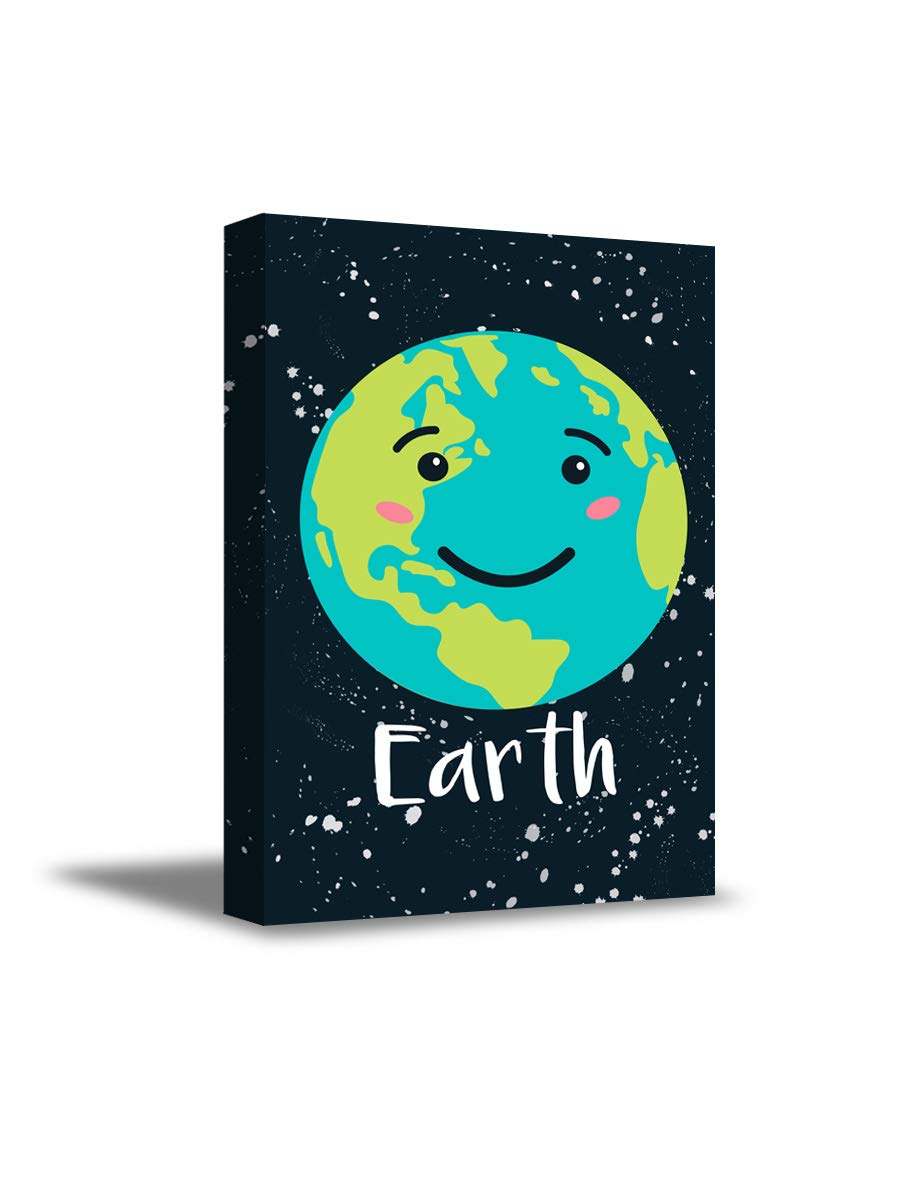 Earth Nursery Wall Art - Planets Canvas Print 32x40