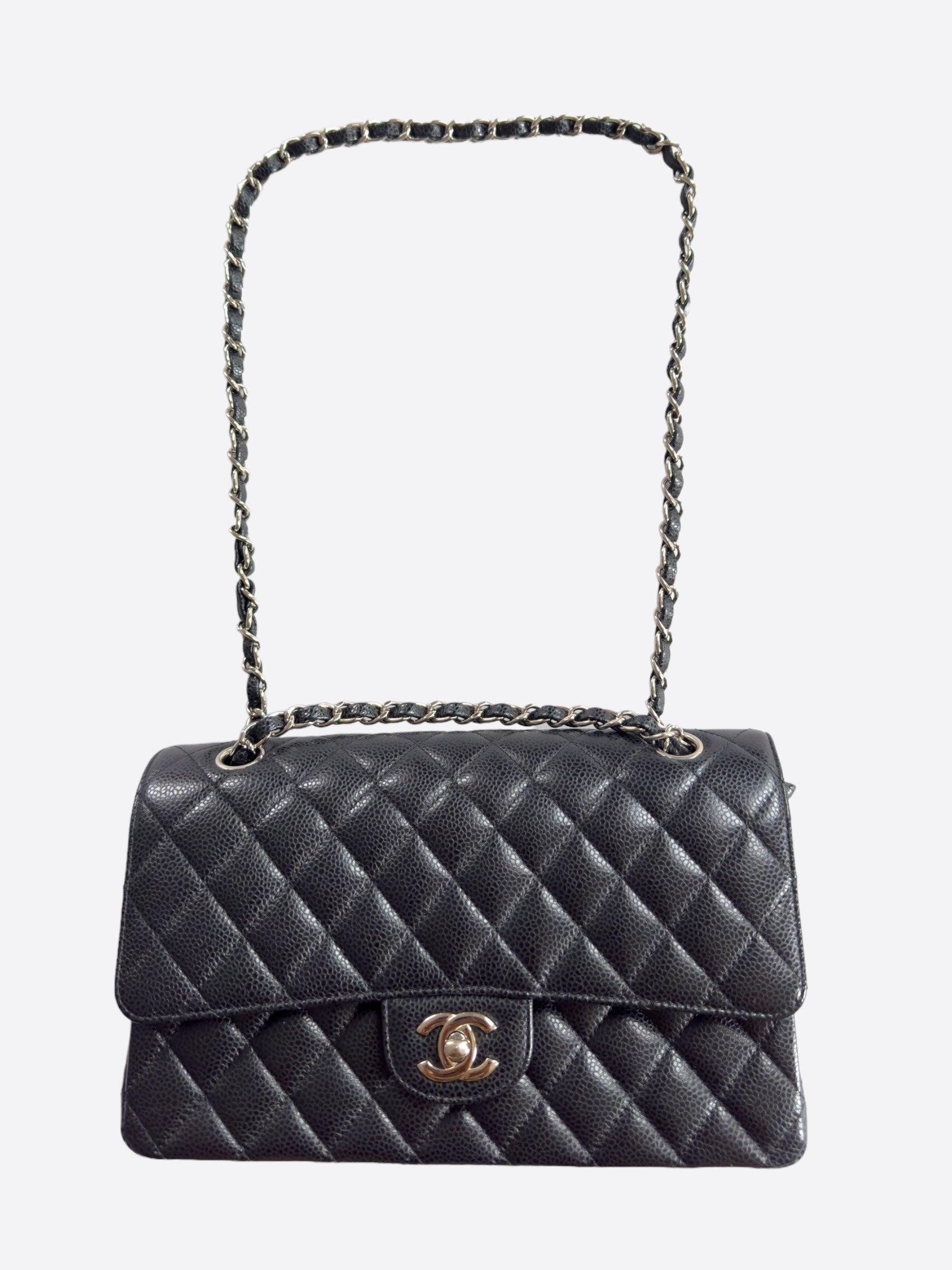 Chanel Black Caviar Quilted Medium Flap Bag - Luxury Designer Handbag for Women | Perfect for Work, Evening Events & Special Occasions