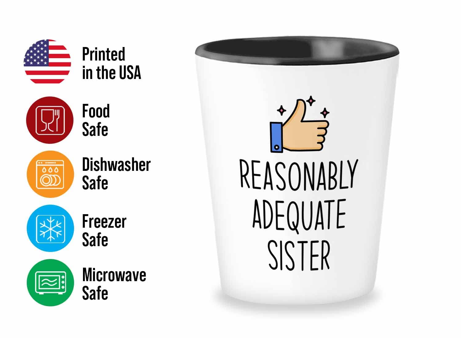 Bubble Hugs Sister Shot Glass 1.5oz - Funny Sister Gift for Birthday, Christmas - Best Friend, Twin, Stepsister Present - Perfect for Bachelorette Parties, Girls Night Out