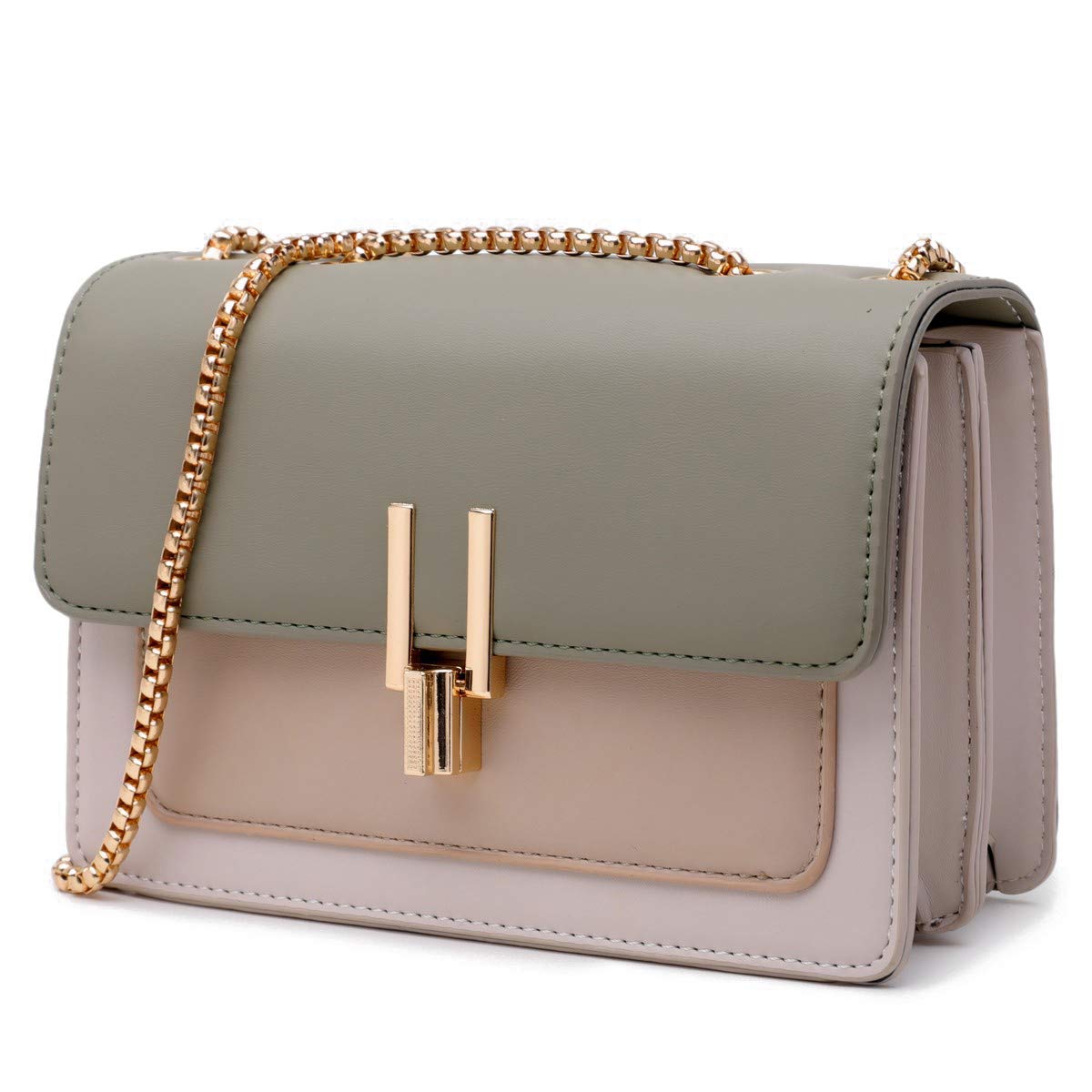 Stylish Color-Block Leather Crossbody Bags for Women - Fashionable Designer Shoulder Purse Medium Size | Perfect for Everyday Use, Travel & Casual Outings
